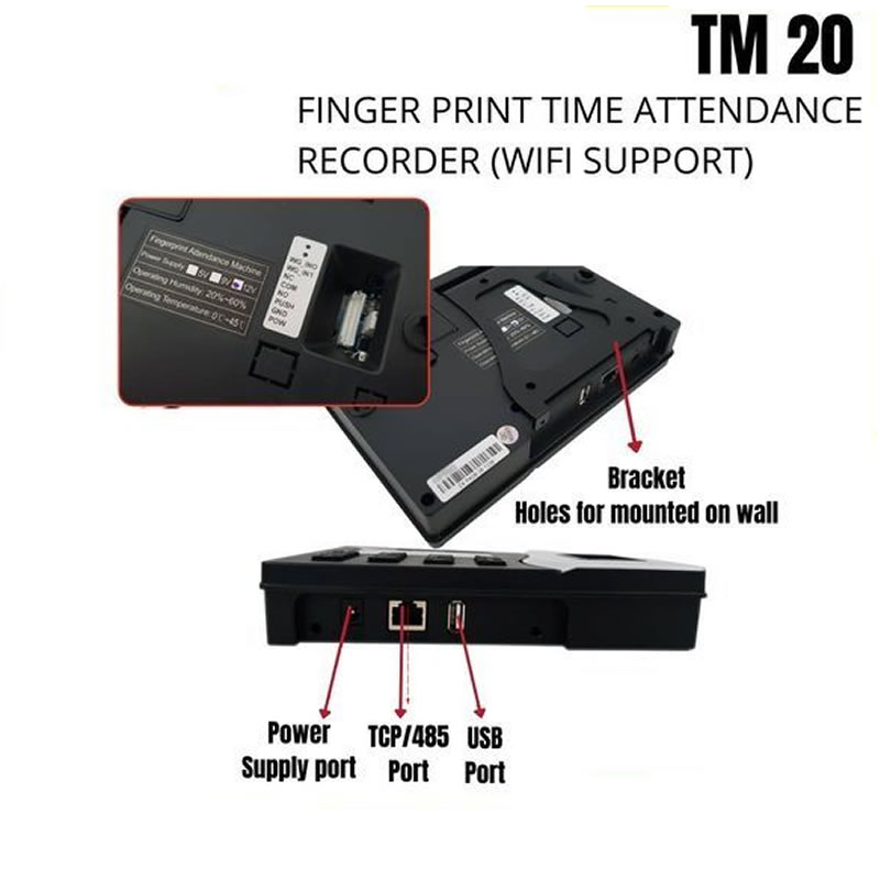 TAS 20 Fingerprint reader time and attendance